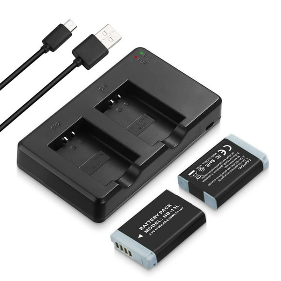 Set de batería de repuesto Magolin NB-13L para cámara PowerShot