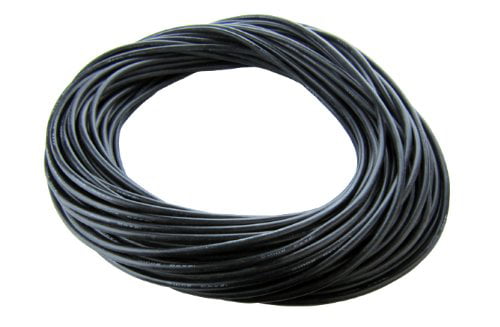 Black Fine Strand Tinned Copper 50 ft 10 AWG Gauge Silicone Wire Spool 