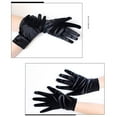 thumbnail image 6 of Ladies Short Sunscreen Satin Satin Glove Dance Performance Gloves Etiquette Gloves Red, 6 of 8