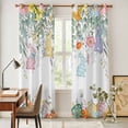 thumbnail image 3 of Easter Bunny Kitchen Curtains Window Panels, Eucalyptus Leaves Spring Easter Eggs Country Insulated Window Treatment Curtain, Grommet Curtains for Bedroom/Living Room/Bathroom, 2 Piece 42"Wx84"L, 3 of 8