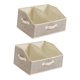 thumbnail image 5 of 2 contenedores de almacenamiento plegables, esenciales para organizar el armario, ahorran espacio y son una cesta de almacenamiento dividida para Beige, 5 of 9