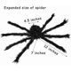 thumbnail image 2 of 2 Pcs Halloween Plush Spider, 30 Inches Large Black Spider, Scary Spider With Red Eyes, Indoor Outdoor Halloween Decorations For Costume Party Garden, 2 of 5
