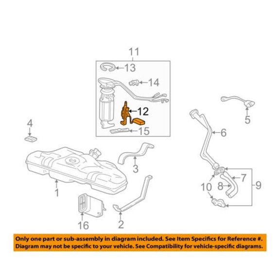 Chevrolet GM OEM 2000 Malibu 3.1L-V6 Fuel System-Fluid Level Sensor 25325049