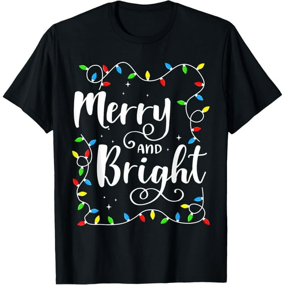 Funny merry and bright christmas lights for xmas holiday T-Shirt