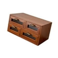thumbnail image 4 of Organizador de escritorio de madera con 4 cajones, caja de almacenamiento de madera, rústico, cajones de almacenamiento Vintage para accesorios de, 4 of 9