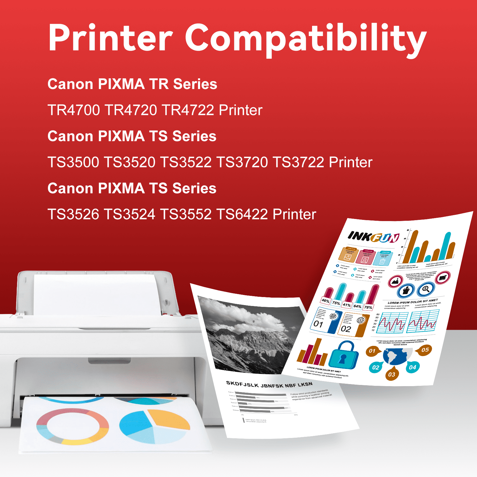 275XL 276XL Ink Compatible for Canon Ink 275 and 276 for Canon 275 276 Ink XL Combo for PIXMA TS3722 TS3522 TR4722 Printer Ink