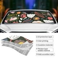 thumbnail image 5 of ZNDUO Car Windshield Sun Shade, Doodle Watercolor Flowers Pattern Windshield Sun Shade UV Rays and Heat Sun Visor Protector Foldable Windshield Sun Shade, Small Size, 5 of 8