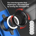 thumbnail image 2 of Metal Kazoo with 5 Diaphragms - Adjustable Tone for Guitar, Ukulele, Violin, Piano, Keyboard - Mini Kazoos Musical Instruments (Blue), 2 of 6