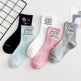 thumbnail image 2 of Calcetines de mujer de primavera y verano, calcetines de mujer de estilo japonés, lindos, divertidos, con expresión de ojos grandes, medias de tubo para dormir, 2 of 5