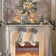 thumbnail image 6 of Valery Madelyn 21" Christmas Stockings, 2 Pcs Silver White Christmas Hanging Stockings for Fireplace Stairs Tree Decor, 6 of 7