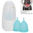 thumbnail image 5 of Reusable Menstrual Cup Silicone Leakproof Period Cup with Steam Machine (1pc S 1pc L ), 5 of 5
