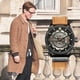 thumbnail image 4 of Temporizador Moda Hombres de Cuero Genuino Relojes 1ATM Vida Cuarzo resistente al agua Casual Hombre Reloj Relogio Musculino 1 1, 4 of 5