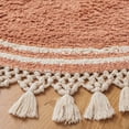 thumbnail image 4 of Safavieh Easy Care Hepburn Solid Cotton Machine Washable Area Rug, Rust/Ivory, 4' x 4' Round, 4 of 9