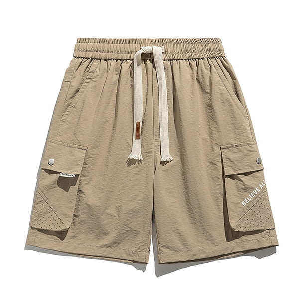 Puntoco Pantalones Cortos De Playa Para Hombre Con Bolsillos Con Cordón Y Estampado Del Día De La Independencia Blanco M, Pantalones Cortos Hombre