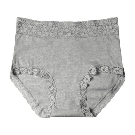 Midwennn Women Fashion Plus Size Lace High Waist Sexy Comfortable Panties Boy Cut Underwear Women