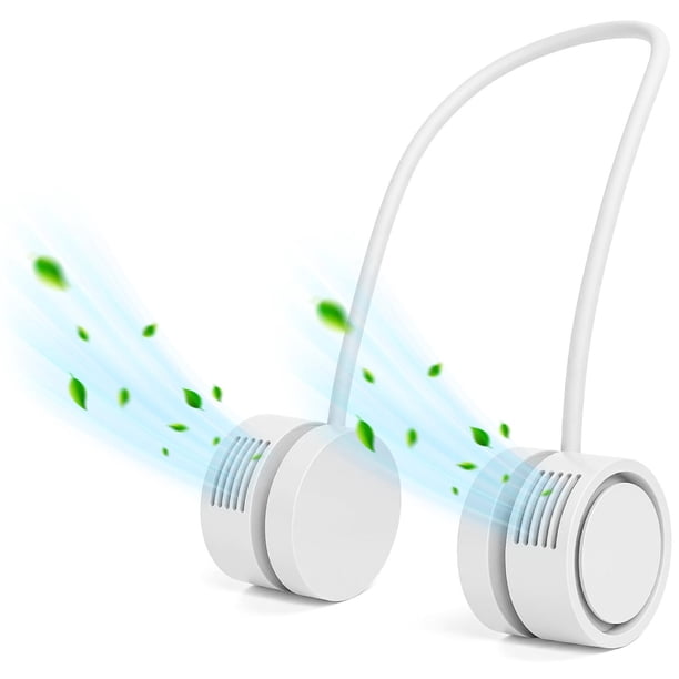 Ventilador de cuello Batkin portátil sin cuchillas de 4000 mAh recargable, blanco
