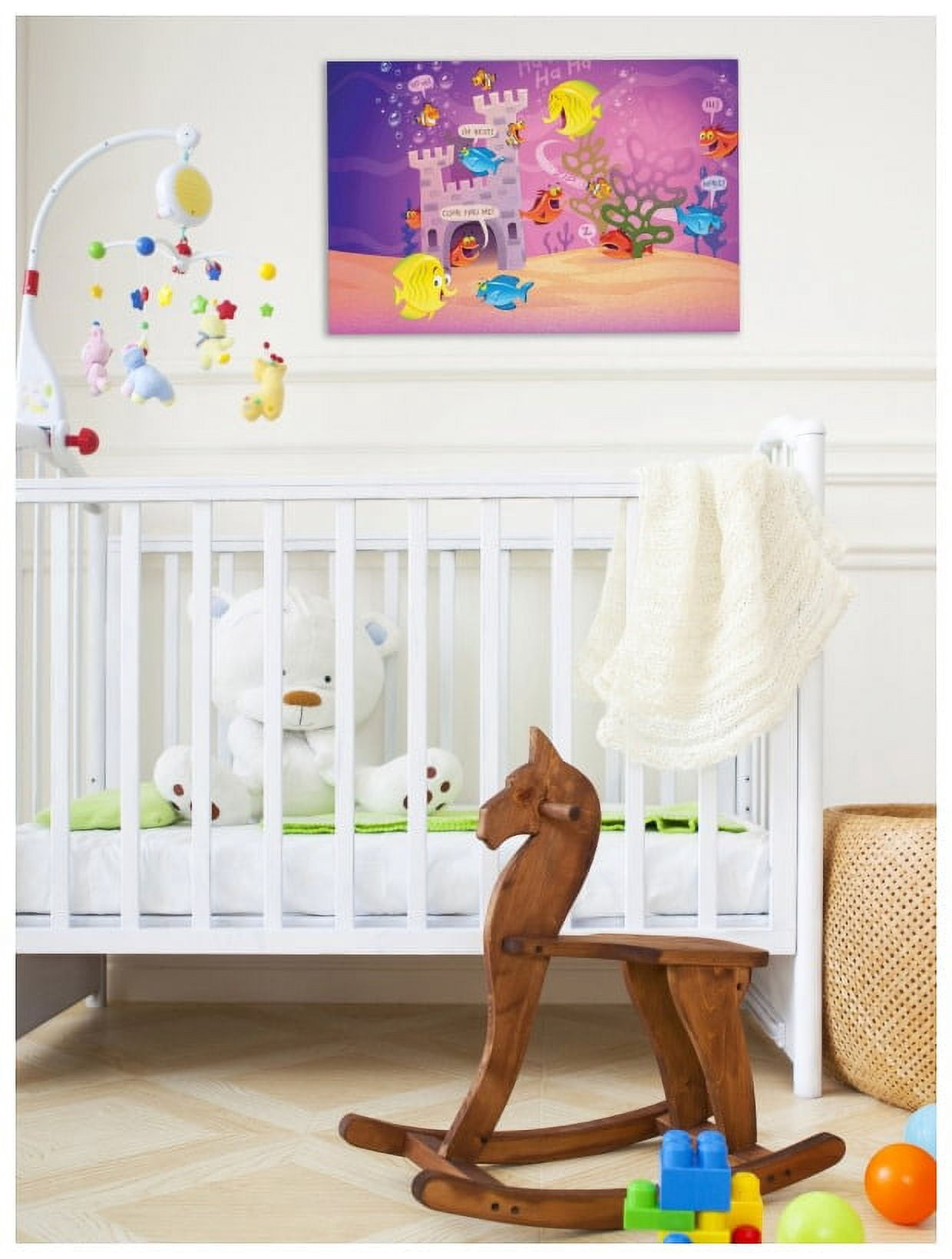 Marmont Hill "Fishes" by Curtis Painting Print on Canvas