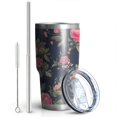 thumbnail image 2 of 30oz Pioneer Flower Tumblers Stainless Steel Tumbler with Lid and Straw,Vacuum Insulated Double Wall Travel Tumbler Cups Mug with Cleaning Brush for Coffee,Tea, 2 of 7