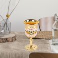 thumbnail image 5 of Small Goblet Glasses, Embossed Cup Elegant Handmade Cup Glass Household, Bar Wedding Dinners Parties Decor - Kumbai, 5 of 9