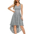 thumbnail image 2 of Dressystar Women Floral Lace Bridesmaid Dress Female Knee-Length Swing Cocktail Party Dress, 2 of 8