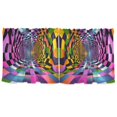 thumbnail image 7 of Yayeee Kitchen Curtains Tier Set of 2 Light Filtering 57"x36" Over Sink Window Panels, Green Wavy Plaid, 7 of 7