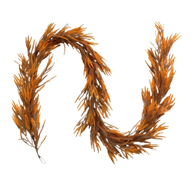 Artificial Plants for Home Decor Indoor Orange Rattan Garland with Realistic Needle Texture 180 cm 270 cm 360 cm