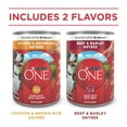 thumbnail image 4 of Purina ONE Tender Cuts in Gravy Chicken and Brown Rice and Beef and Barley Entrees High Protein Wet Dog Food Variety Pack, 13 oz Cans, 4 of 12