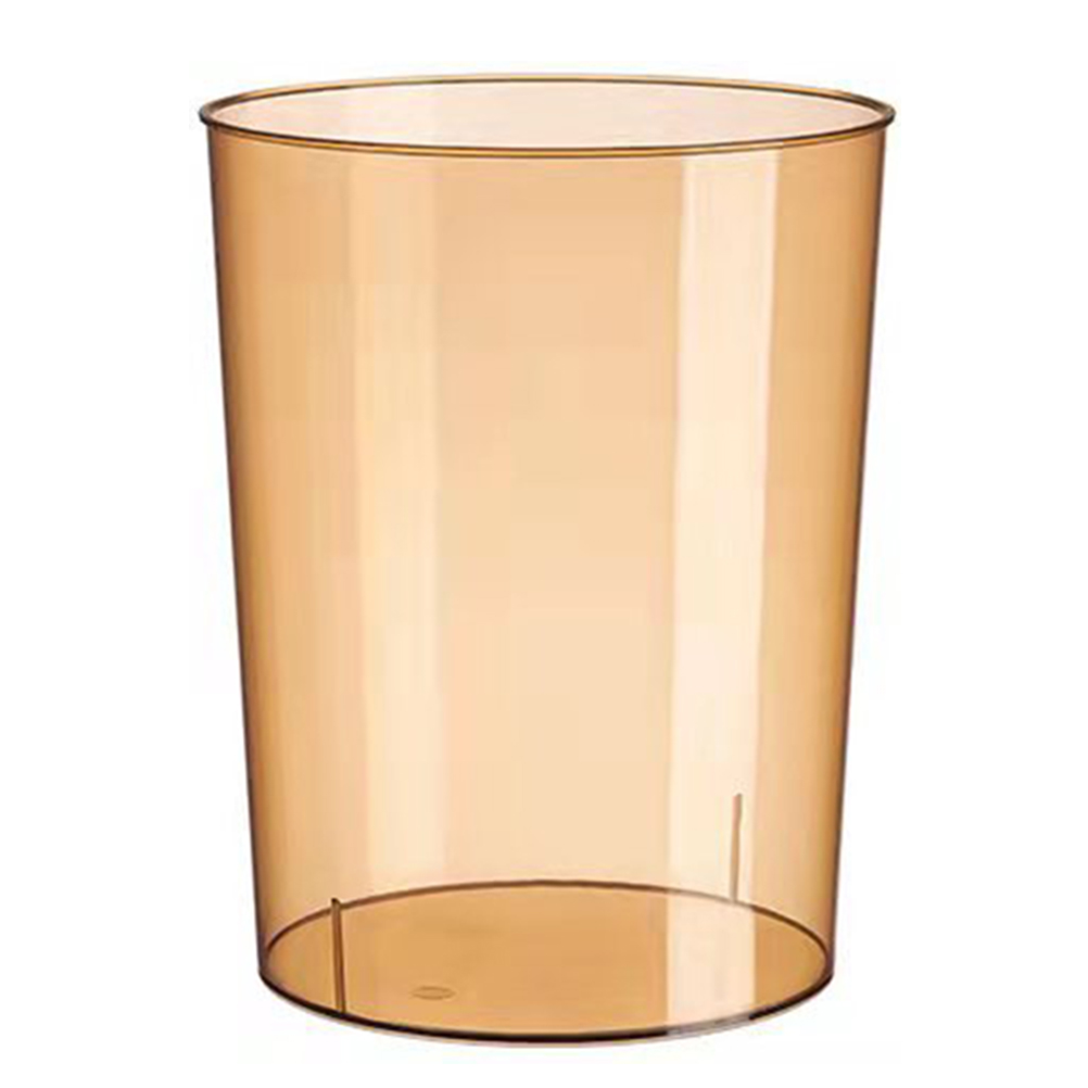 Small Plastic Trash Can Clear Waste Bin Bathroom Garbage Basket for