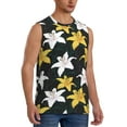 thumbnail image 2 of Balery Lilies Flowers Men's Sleeveless Muscle Shirts Workout Tank Top, Moisture Wicking, Odor Protection-Medium, 2 of 8