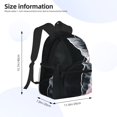 thumbnail image 2 of Balery Pink White Ocean Waves Mochila para Mujeres y Hombres, Mochila Ligera Casual para Viajes, Mochila Clásica Básica para la Universidad, 2 of 6