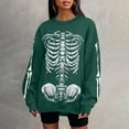 thumbnail image 4 of Halloween Skeleton Sweatshirts for Women 2025 Long Sleeve Crewneck Skeleton Graphic Sweatshirt Pullover Tops, 4 of 5