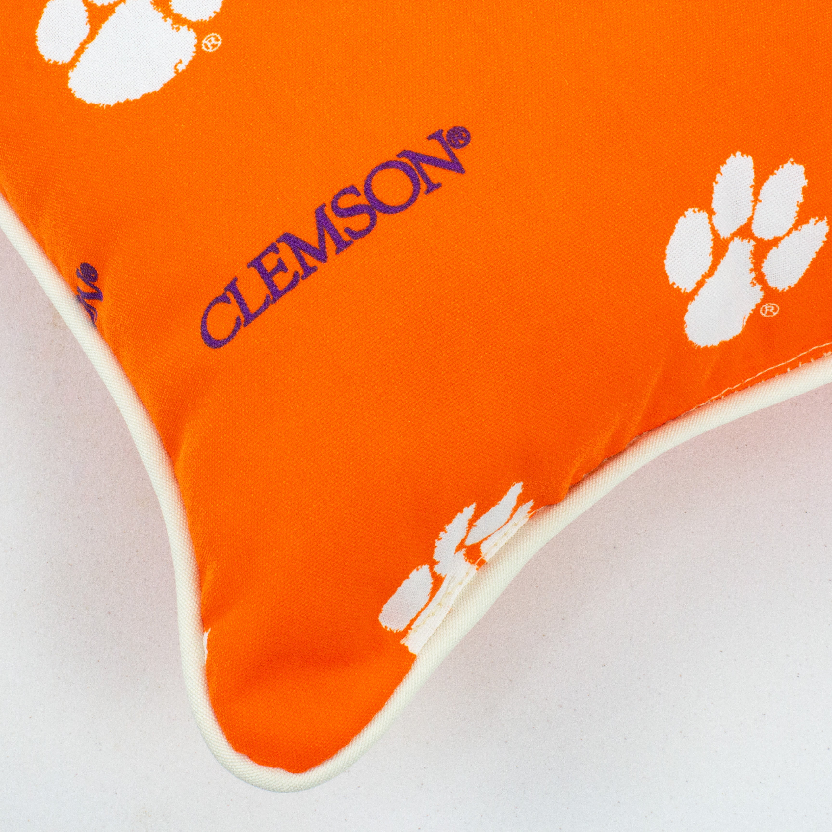 Clemson Tigers College Covers Indoor or Outdoor Decorative Pillow 16 in x 16 in