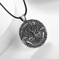 thumbnail image 2 of Aegis Mens Norse Viking Amulet Fenrir Wolf Celtic Tree of Life Pendant Necklace, 2 of 2