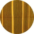 thumbnail image 1 of Ahgly Company Indoor Round Oriental Yellow Traditional Area Rugs, 3' Round, 1 of 4