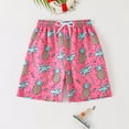 thumbnail image 7 of NIEWTR Boys' Casual Swim Shorts Quick Dry Swim Trunks Lightweight Beach Board Shorts with Designs（A01-Pink,7-8 Years), 7 of 7