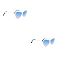 thumbnail image 3 of Gafas de sol con forma de corazón Sonducket Estilo Vintage Azul 2piezas, 3 of 6