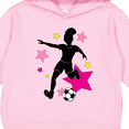 thumbnail image 3 of Inktastic Girl Playing Soccer Pink and Yellow Stars Toddler Hoodie, 3 of 4