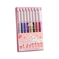 thumbnail image 2 of Retractable Glitter Gel Pens,8 Colors Metallic Ink Coloring Pen Fine Point Smooth Writing Color Pens for Adult Coloring Book Note Taking Aesthetic Art Supplies, 2 of 3