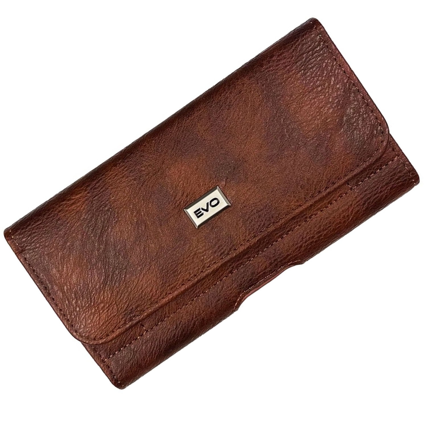 EVO 6 Inch Leather Carry Pouch with Textured Exterior - Brown