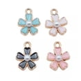 thumbnail image 5 of K-KED 100 Pcs Multicolor Alloy Enamel Flower Charms Pendant 15x12MM Diy Making D20260-Blue, 5 of 8