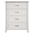 thumbnail image 1 of RealRooms Lusk 4 Drawer Dresser, Ivory Oak and Gray Oak, 1 of 9