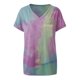 thumbnail image 2 of Pntutb Blusa de manga corta con cuello en V para mujer con estampado de teñido anudado Pntutb Pntutb-4199, 2 of 4
