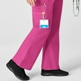 thumbnail image 4 of Wink Origins Romeo - Women's Flare Leg Cargo Scrub Pant, Hot Pink, S Tall, 4 of 5