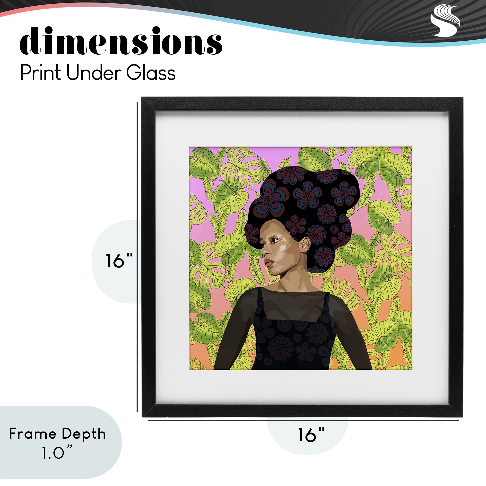 Stupell Industries Whispers Of Bloom Black Framed Print Under Glass, design by Lynnda Rakos