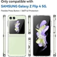 thumbnail image 6 of Case for Samsung Galaxy Z Flip 5 Phone Case Slim Dropproof [Defend from Drop/Scratch/Slip/Fingerprint] Clear Acrylic Hard Back Soft TPU Bumper Hybrid Phone Case for Samsung Z Flip 5-Crystal Clear, 6 of 8