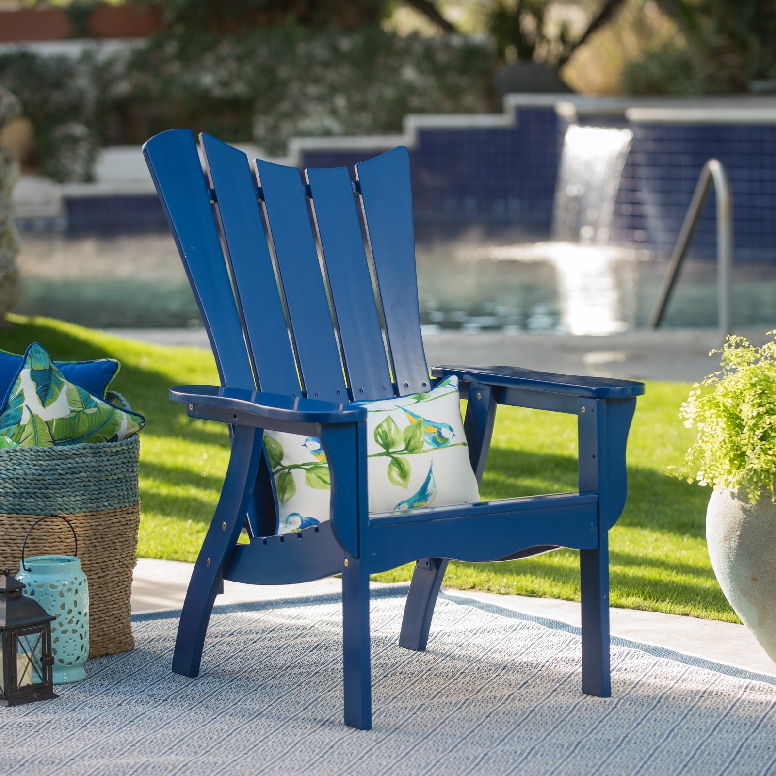 Belham Living Ocean Wave Adirondack Chair Cobalt by