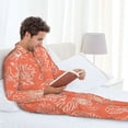 thumbnail image 6 of Fotbe Beautiful Corals Pattern Long Sleeve Pajama Set for Men,Sleepwear Set,2-piece Loungewear Set,Soft PJs Comfy Nightwear with Pockets-X-Large, 6 of 7