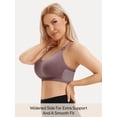 thumbnail image 3 of HBlife Maternity Seamless Nursing Sport Bras, Pink, Black, Blue (3 Pack) L, 3 of 7