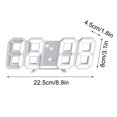 thumbnail image 3 of Hometravel LED Digital Clock, Wall Deco Glowing Electronic Table Clock with Night Mode, 3D Smart Light Sensing Clock for Living Room, 3 of 6