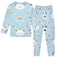 thumbnail image 2 of Dailycode Cotton Pajama Set Snug Fit Long Sleeve Top and Pants for 18M-8Y Cute Unicorn Panda, 2 of 7